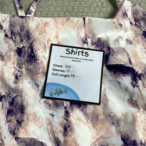 Old Navy Active Powersoft Built-In Bra Crop Top 4X Marble‎ Print Light Support - Picture 4 of 4